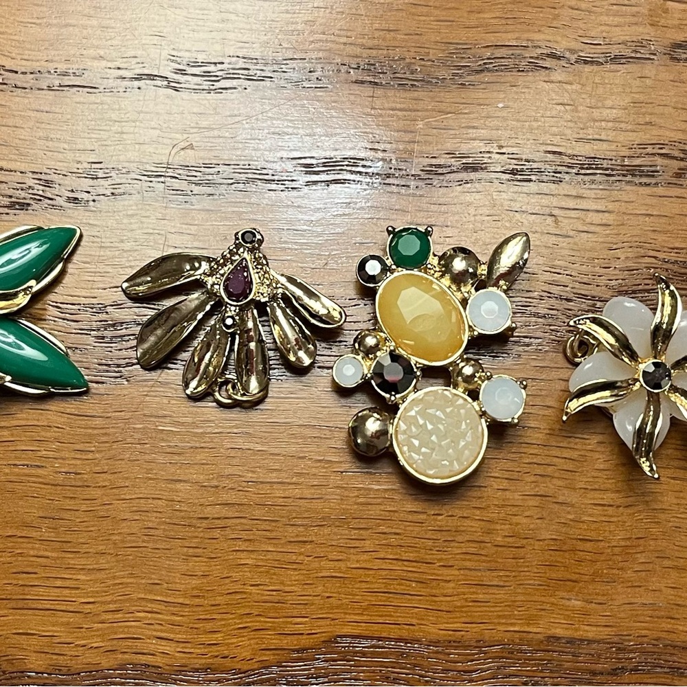 Vintage Resin Necklace Bracelet Flower Links Lot-5